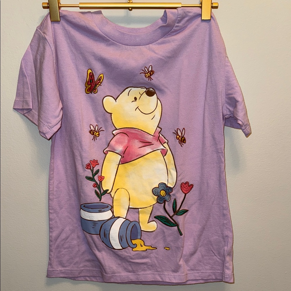 Disney Girls Large Winnie the Pooh Lavender Graphic Tee